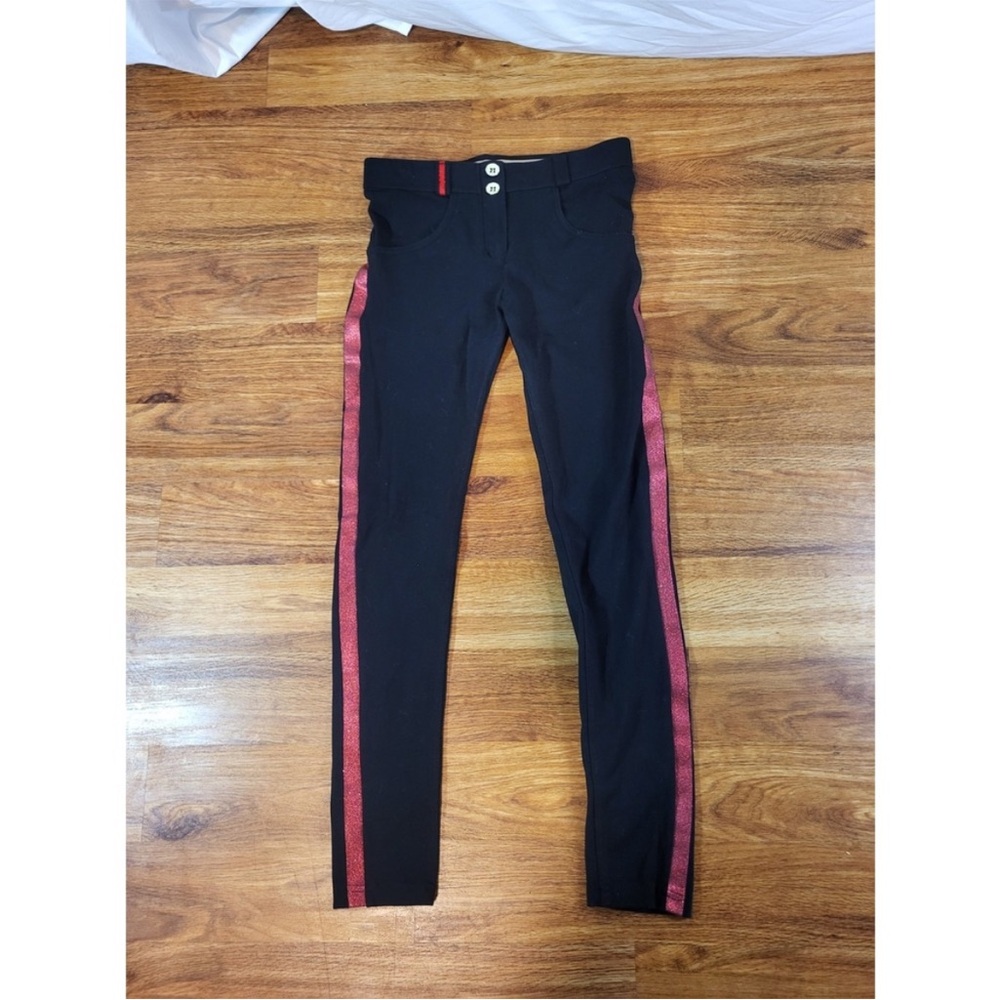 FREDDY WR. UP PANTS WOMENS SIDE STRIPE MID RISE SCULPT SHAPING SIZE 2